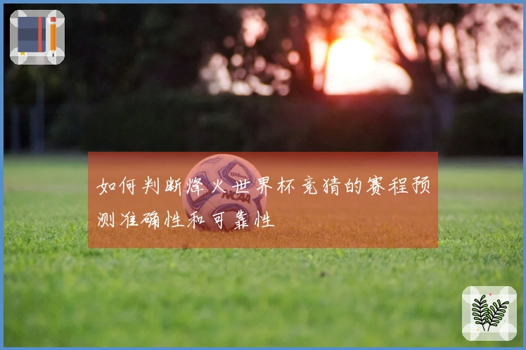 如何判断烽火世界杯竞猜的赛程预测准确性和可靠性